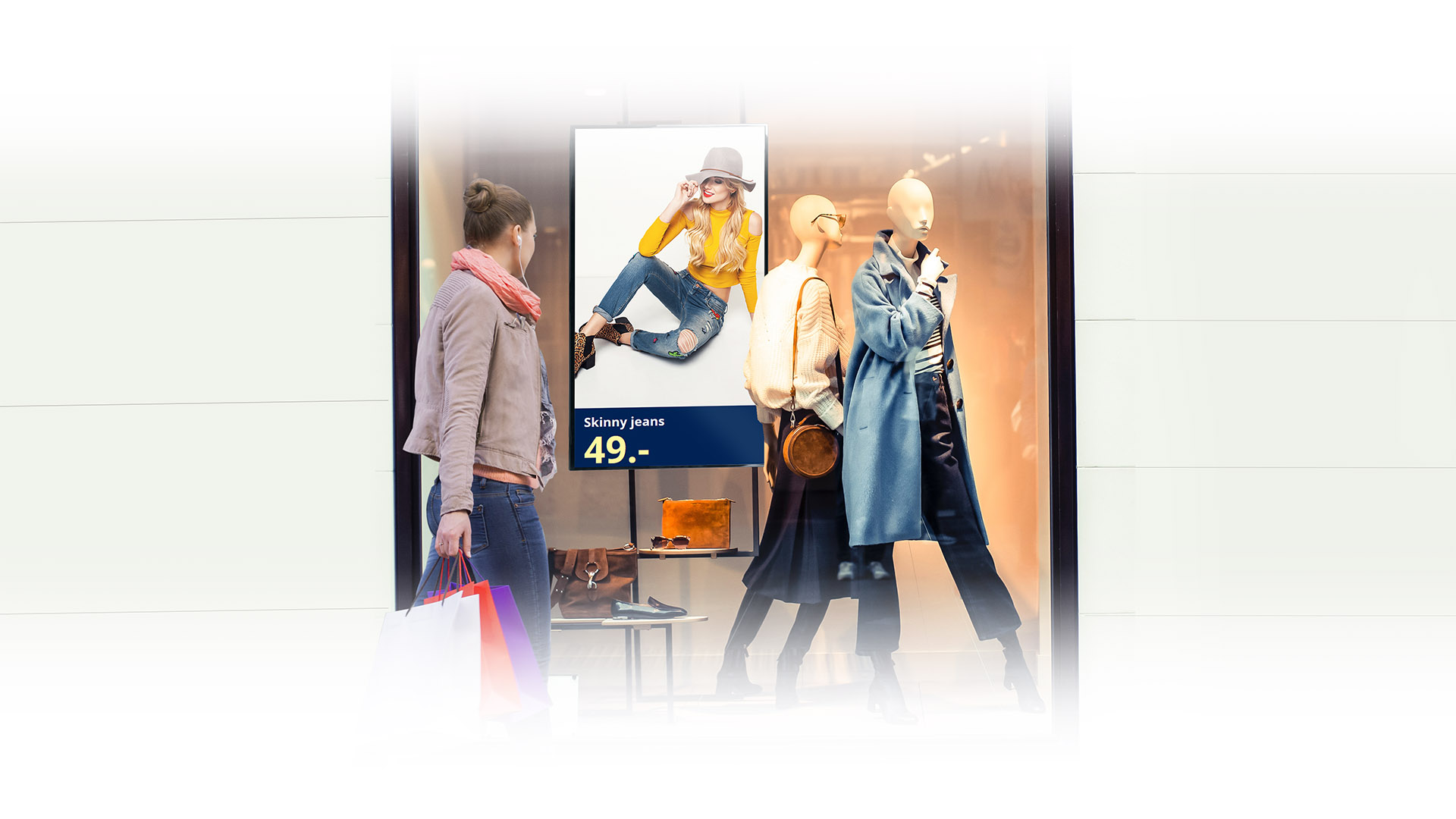 Vitrine avec affichage dynamique SpinetiX Arya